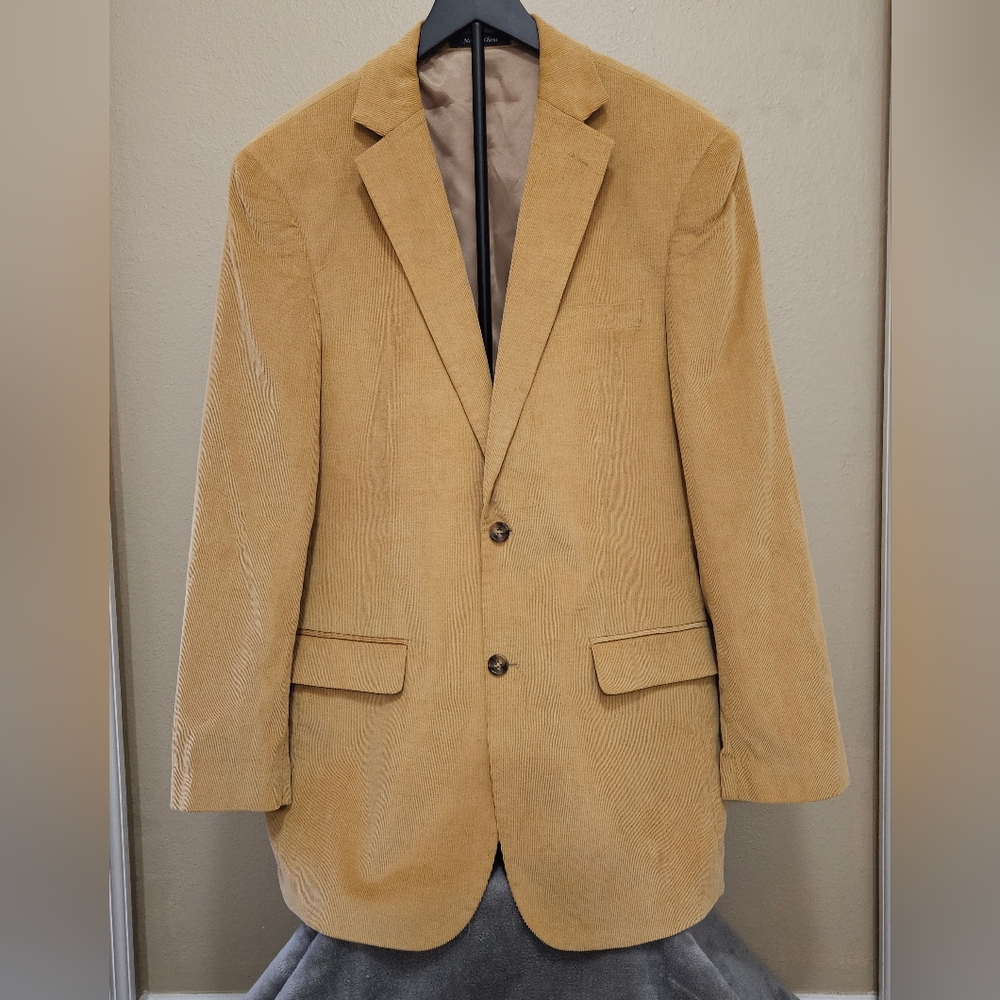 Alan Flusser 42L Tan Corduroy Blazer
